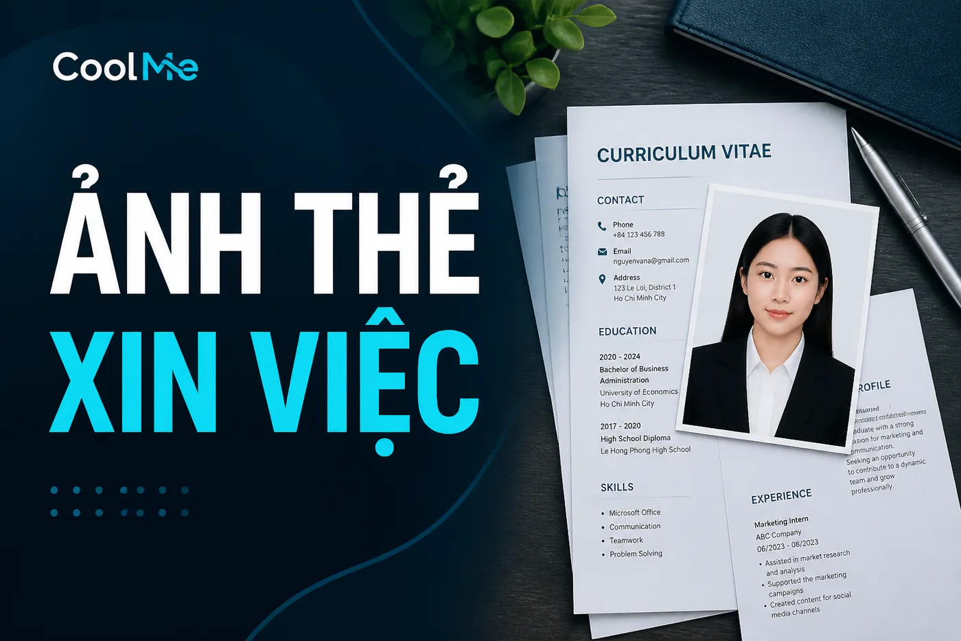 Ảnh Thẻ Xin Việc & CV | CoolMe AI