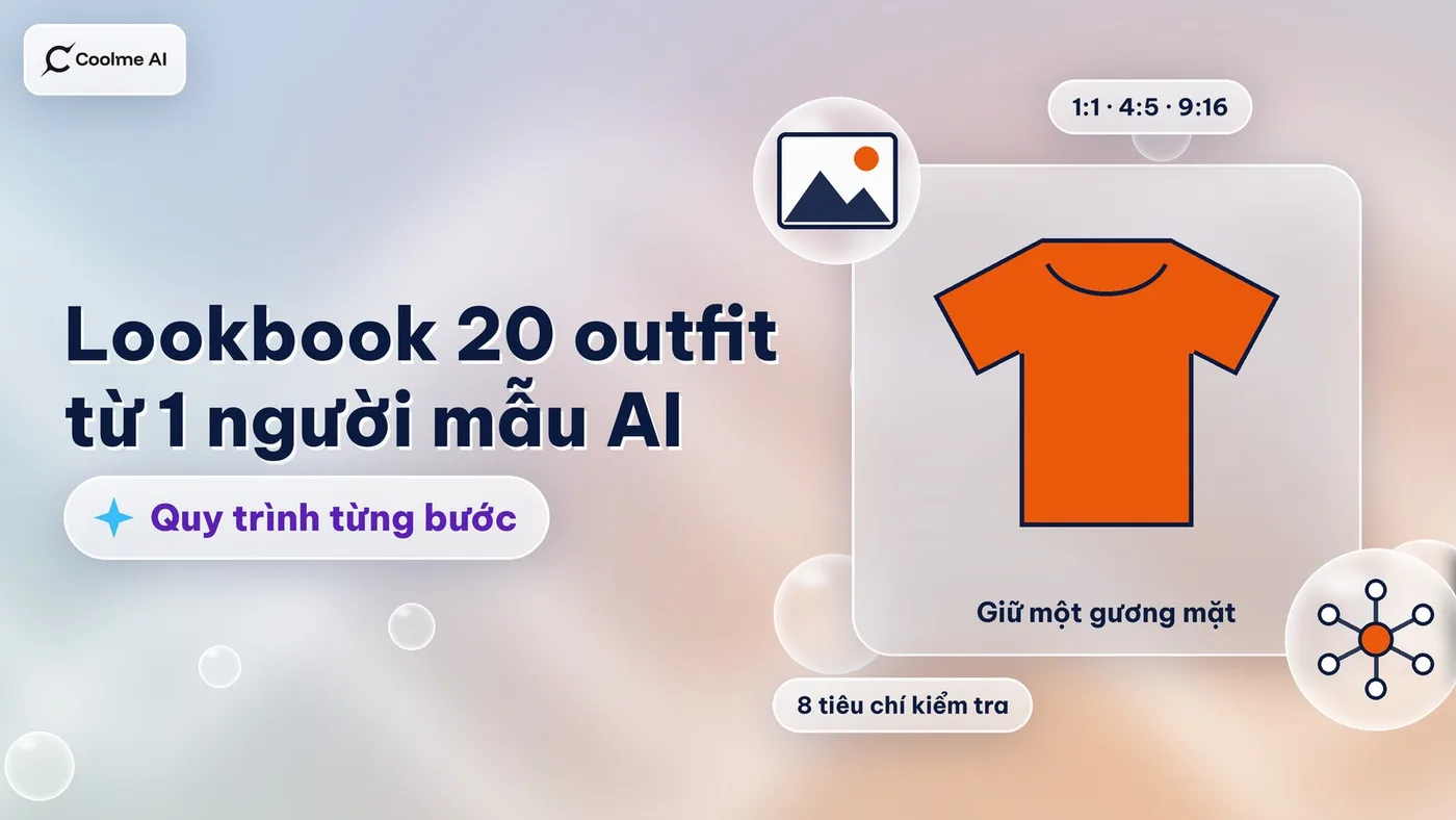 Lookbook 20 outfit từ 1 người mẫu AI: quy trình từng bước