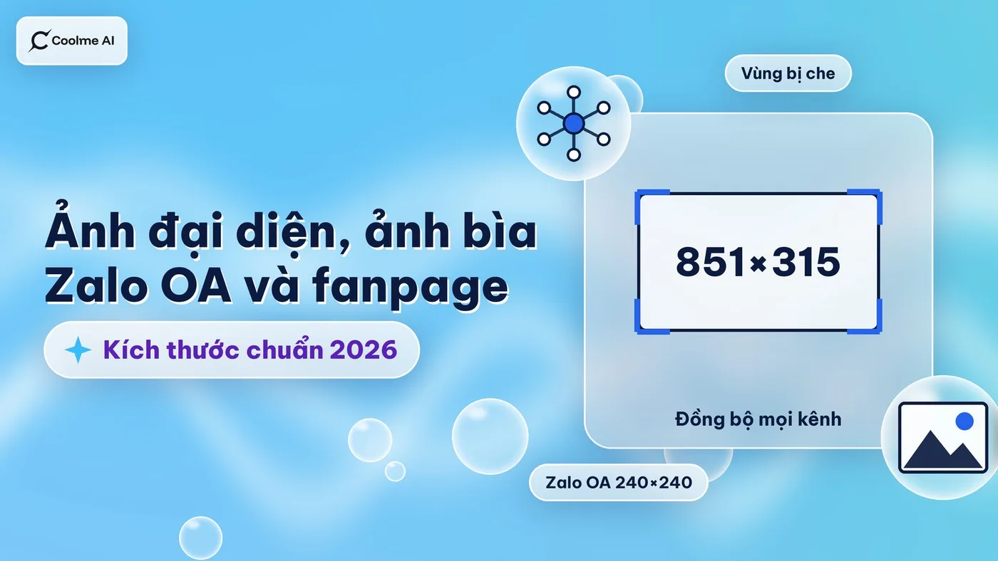 Kích thước ảnh đại diện Zalo OA, fanpage Facebook chuẩn