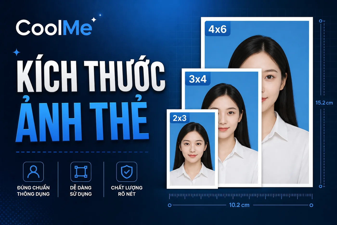 Kích Thước Ảnh Thẻ Chuẩn: 2x3, 3x4, 4x6, 5x5 — Bảng Quy Đổi Kích Thước Ảnh Thẻ Chuẩn 2026 | CoolMe