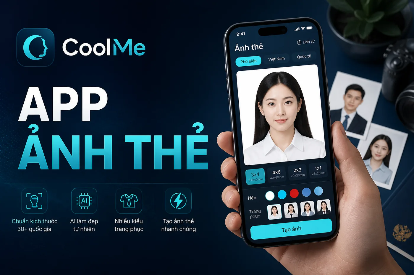 App Chụp Ảnh Thẻ 2026: Tiêu Chí Chọn và Vai Trò CoolMe App Chụp Ảnh Thẻ 2026 | CoolMe AI