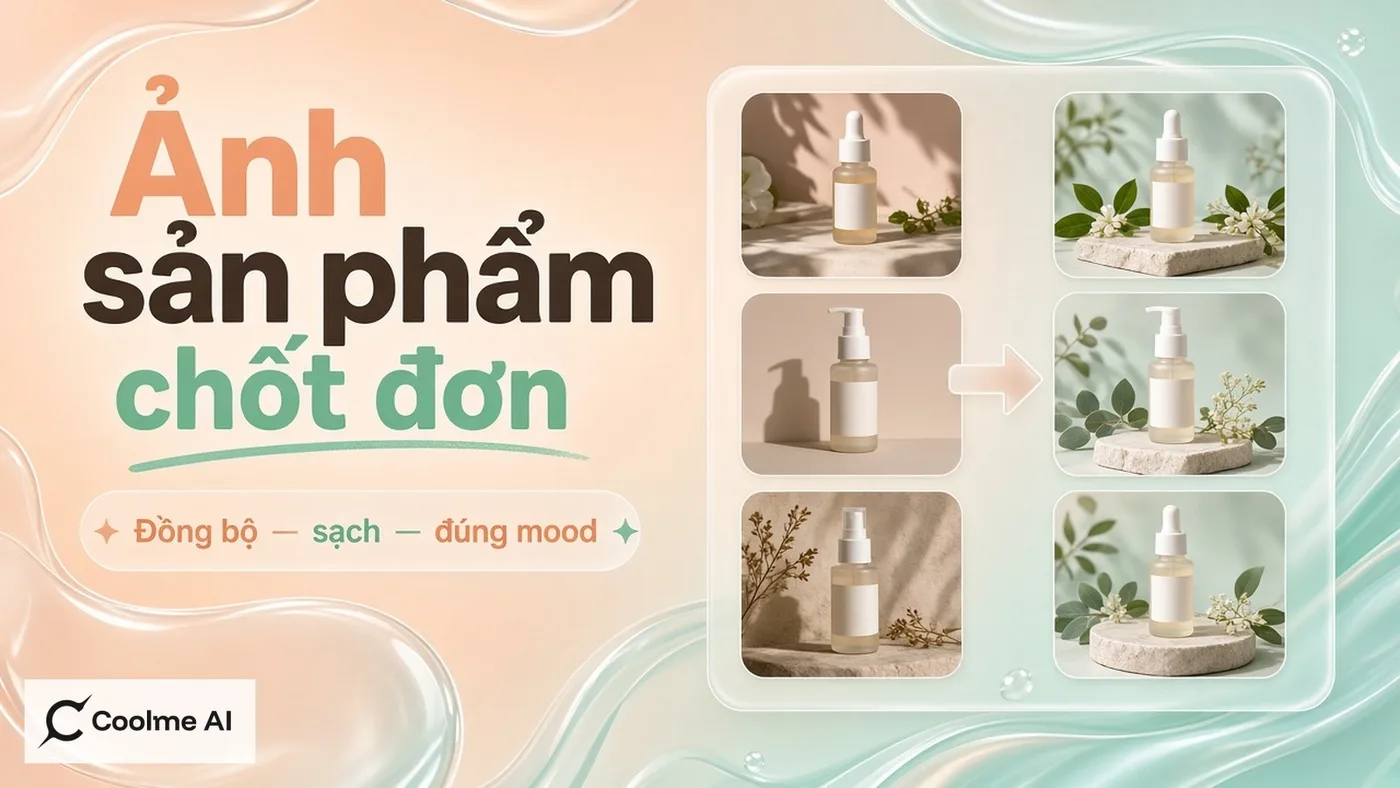 Tối ưu ảnh sản phẩm để chốt doanh số: quy trình với CoolMe AI Tối ưu ảnh sản phẩm chốt đơn với CoolMe AI