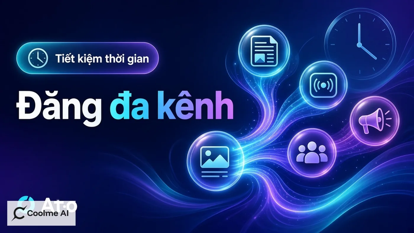 CoolMe Automation đăng bài đa kênh: tiết kiệm thời gian vận hành CoolMe Automation đăng bài đa kênh 2026