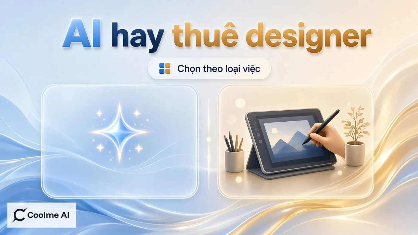 CoolMe AI và thuê designer: shop nhỏ nên chọn cách nào CoolMe AI vs thuê designer cho shop nhỏ