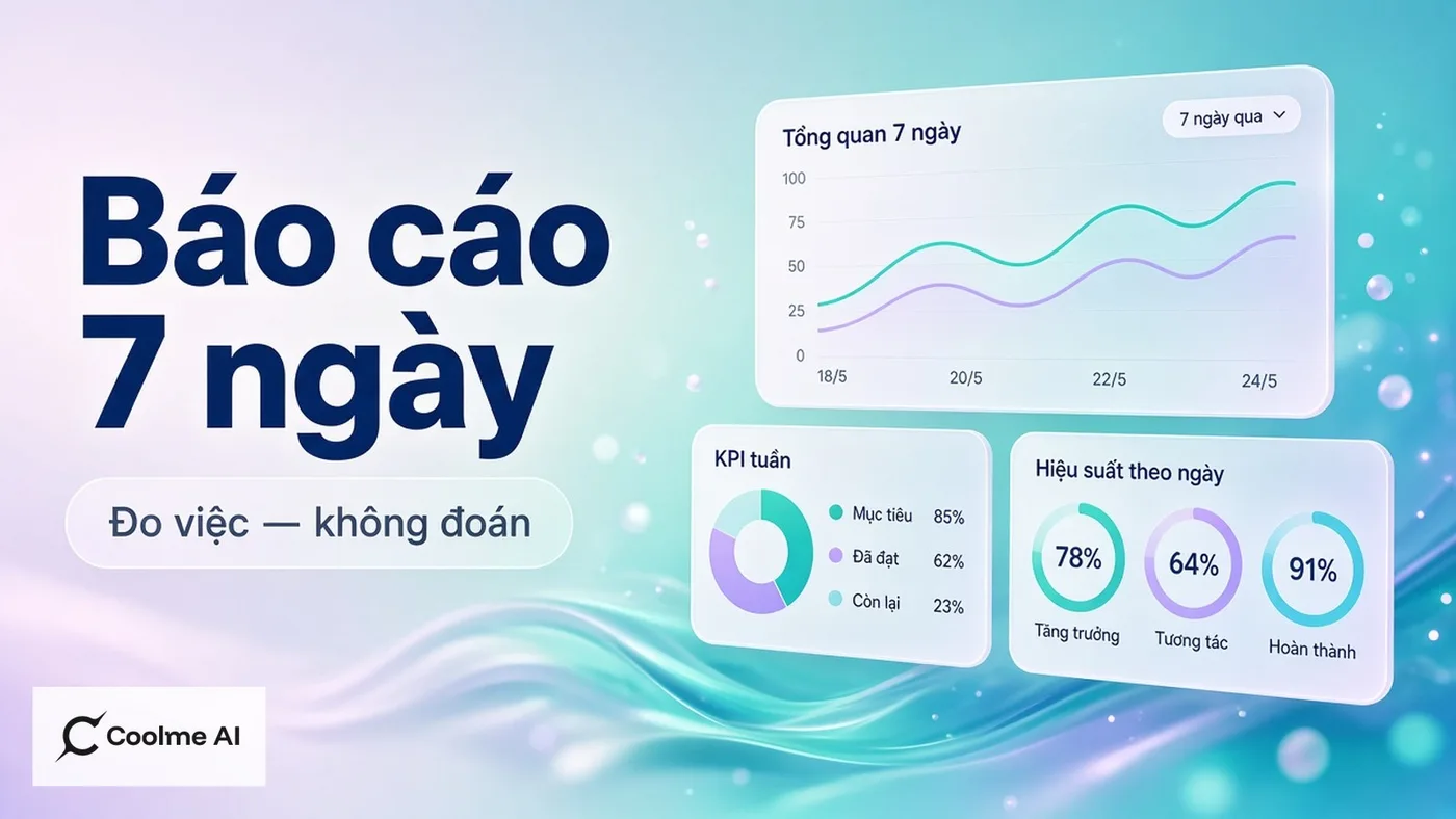 Báo cáo vận hành marketing 7 ngày: đo việc đã làm với CoolMe Báo cáo vận hành marketing 7 ngày: đo việc đã làm