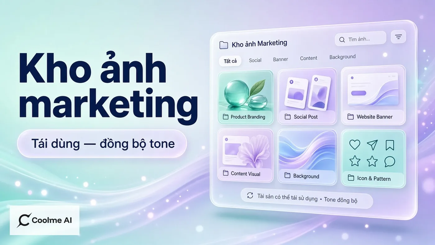 Sắp xếp kho ảnh marketing để tái sử dụng nhanh trên CoolMe Sắp xếp kho ảnh marketing để tái sử dụng nhanh