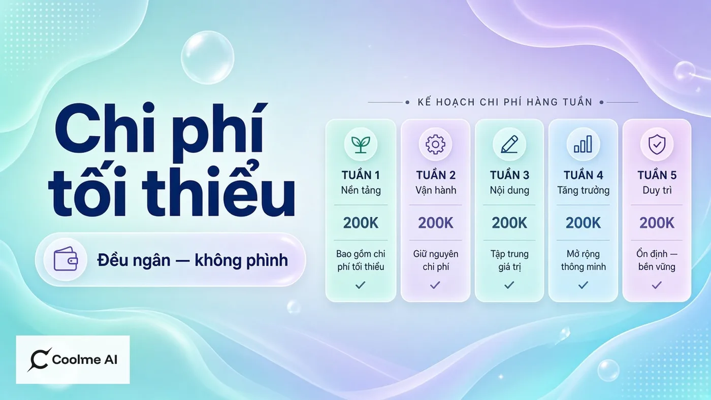 Gói chi phí tối thiểu để ra nội dung đều mỗi tuần với CoolMe Gói chi phí tối thiểu để ra nội dung đều mỗi tuần