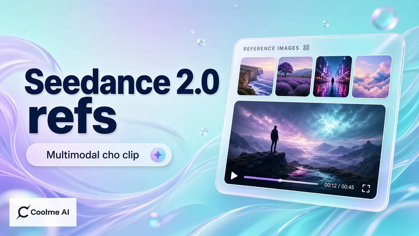 Seedance 2.0 multimodal refs: giữ nhất quán clip sản phẩm trên CoolMe Seedance 2.0 multimodal refs: giữ nhất quán clip sản phẩm