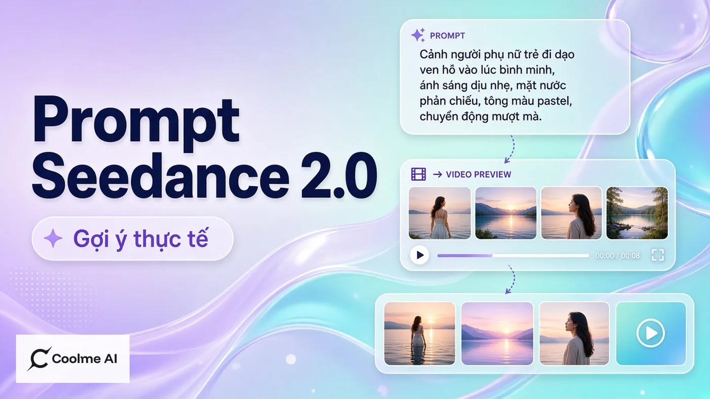 Gợi ý prompt thực tế cho Seedance 2.0 trên trang tạo video AI CoolMe Gợi ý prompt thực tế cho Seedance 2.0 trên trang tạo video AI CoolMe