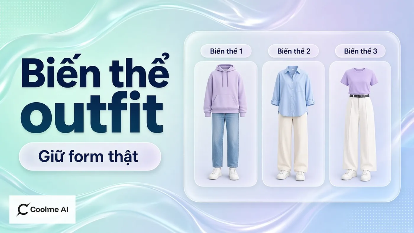 Tạo biến thể outfit bằng AI mà vẫn giữ form thật sản phẩm Tạo biến thể outfit bằng AI mà vẫn giữ form thật sản phẩm