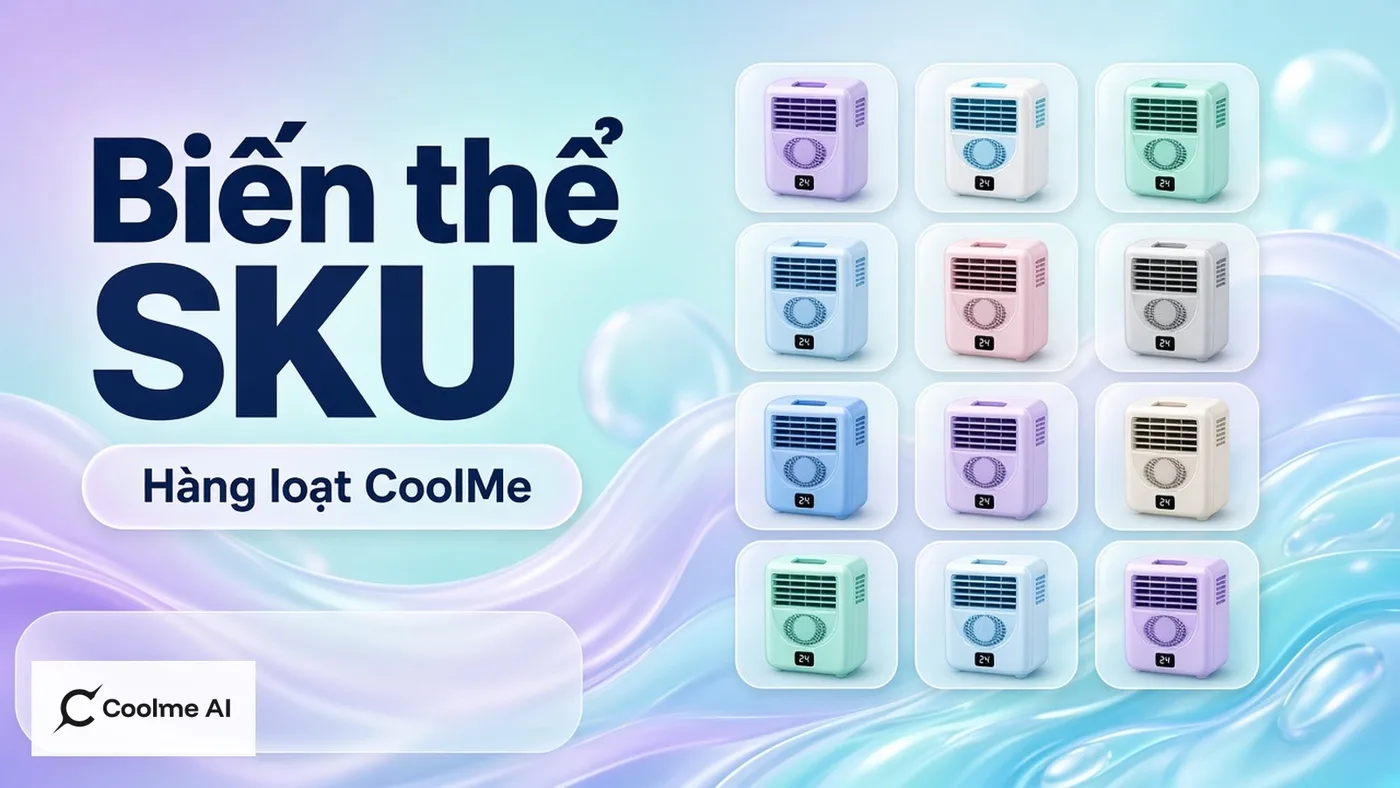 Biến thể ảnh SKU hàng loạt với CoolMe AI cho shop nhiều mặt hàng Biến thể ảnh SKU hàng loạt AI cho shop nhiều mặt hàng