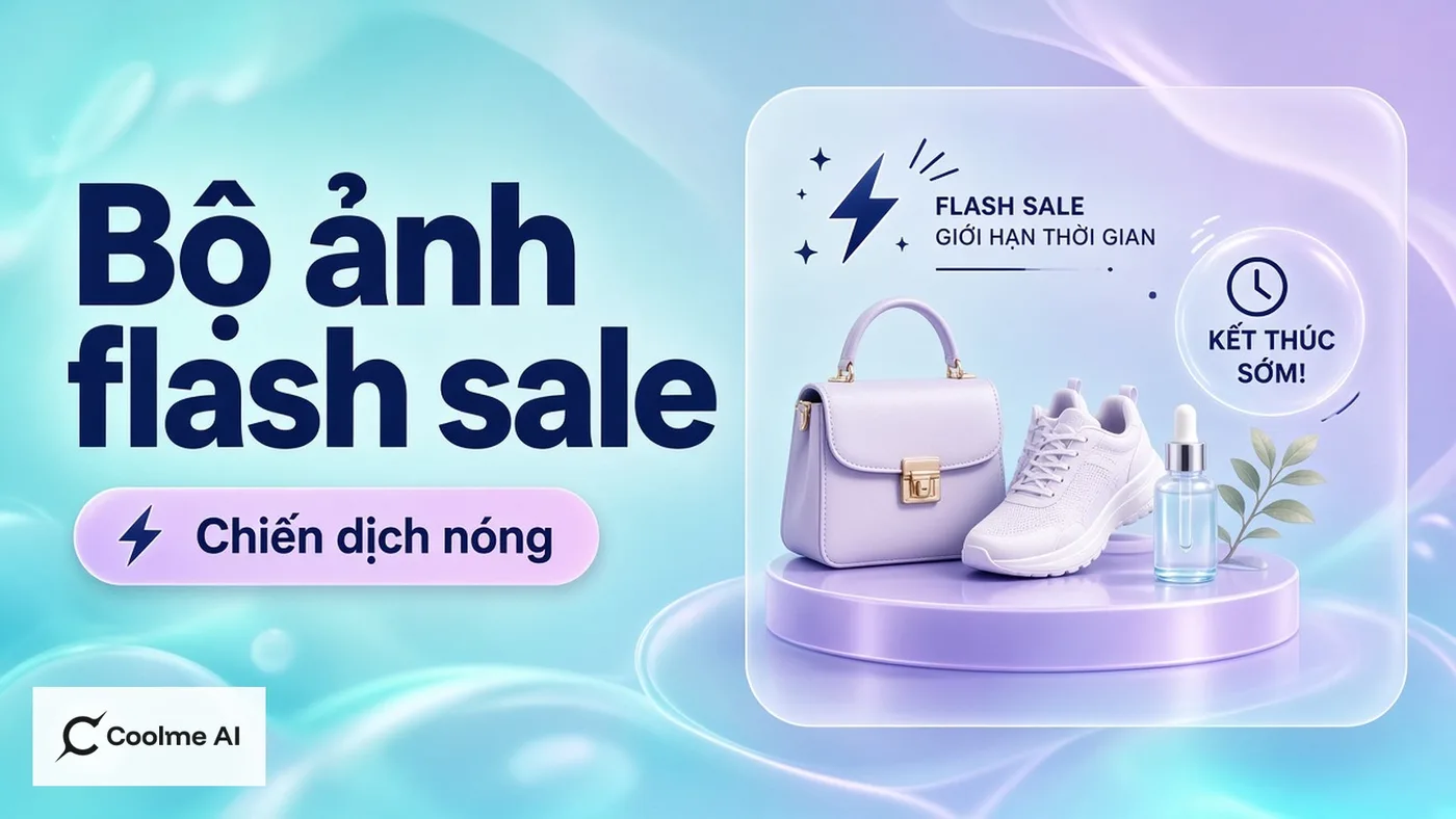 Bộ ảnh sản phẩm cho chiến dịch flash sale chuẩn bị trước với CoolMe Bộ ảnh sản phẩm cho chiến dịch flash sale chuẩn bị trước