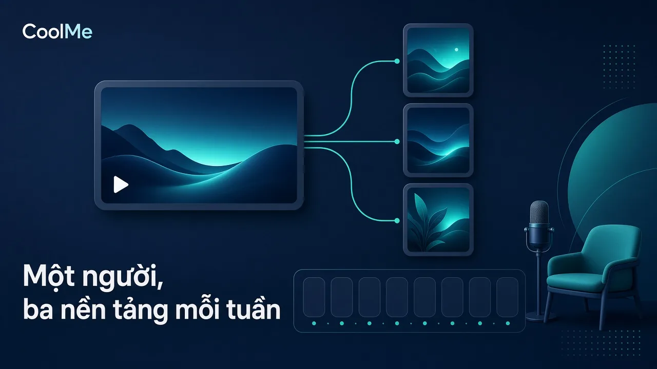 Quy trình một người làm YouTube, TikTok và Reels mỗi tuần Quy trình một người làm YouTube, TikTok và Reels mỗi tuần