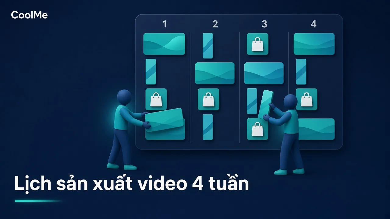 Lịch sản xuất video 4 tuần cho team 1–2 người: mix video dài, short và video bán hàng Lịch sản xuất video 4 tuần cho team 1–2 người