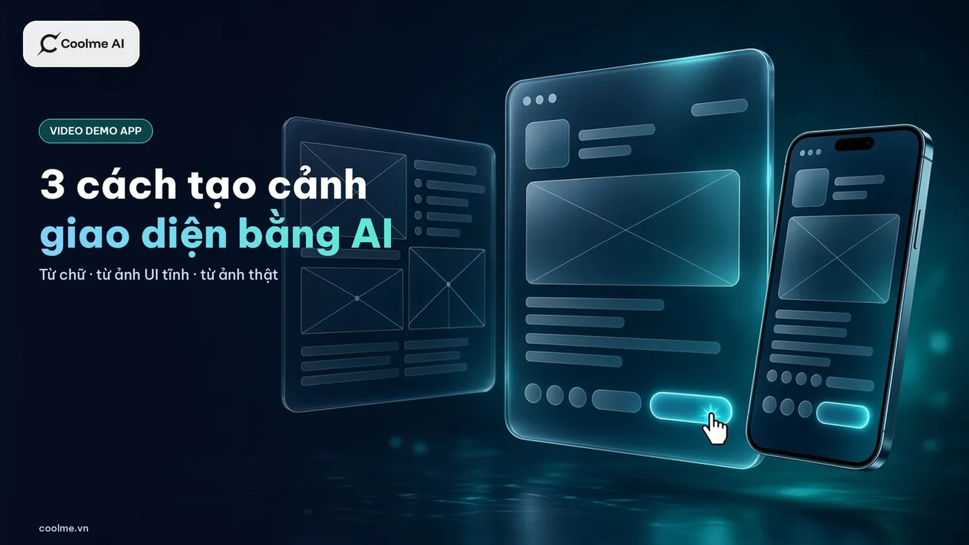 Ba cách tạo cảnh giao diện cho video demo app bằng AI: từ chữ, từ ảnh UI tĩnh, từ ảnh sản phẩm thật Làm video demo app bằng AI: 3 cách tạo cảnh giao diện