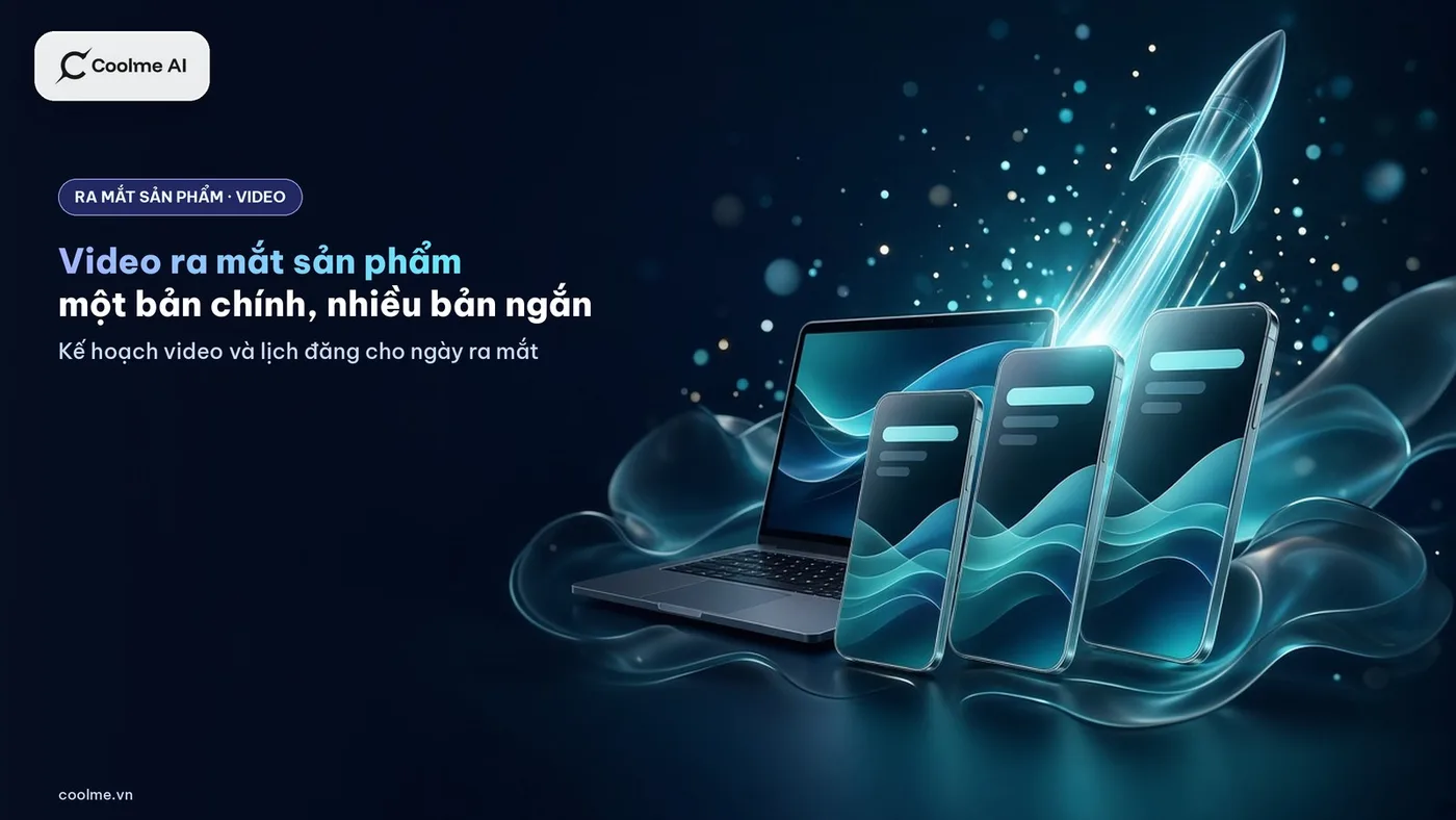 Video ra mắt sản phẩm mới bằng AI: một video chính, nhiều bản ngắn và lịch đăng Video ra mắt sản phẩm mới bằng AI: video chính và bản ngắn